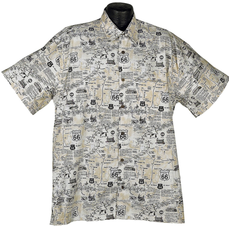 Route 66  Hawaiian aloha shirt